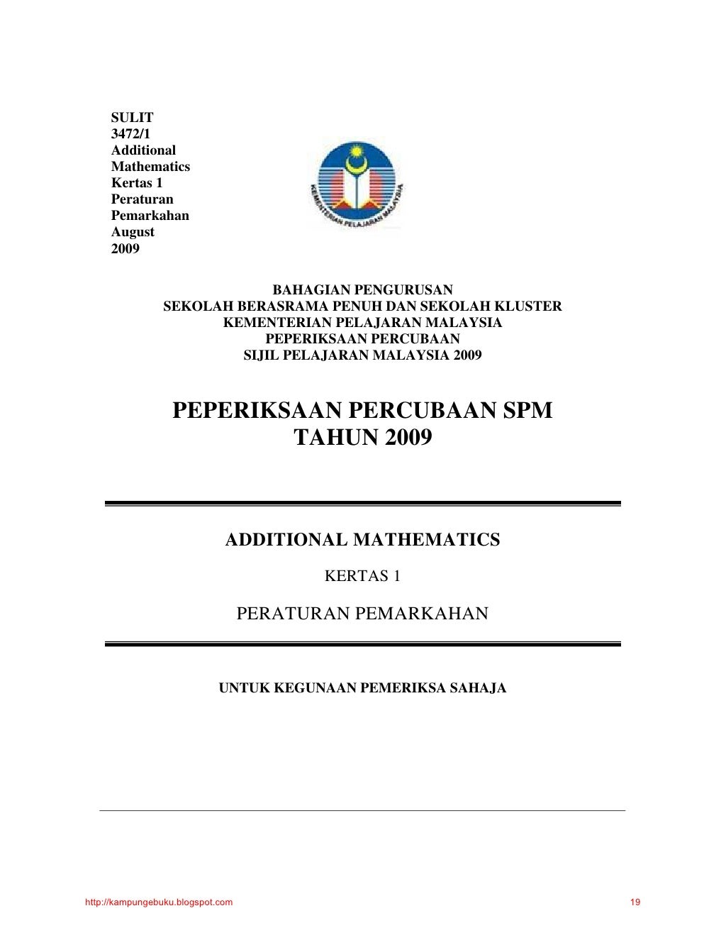 Koleksi soalan addmath kertas1
