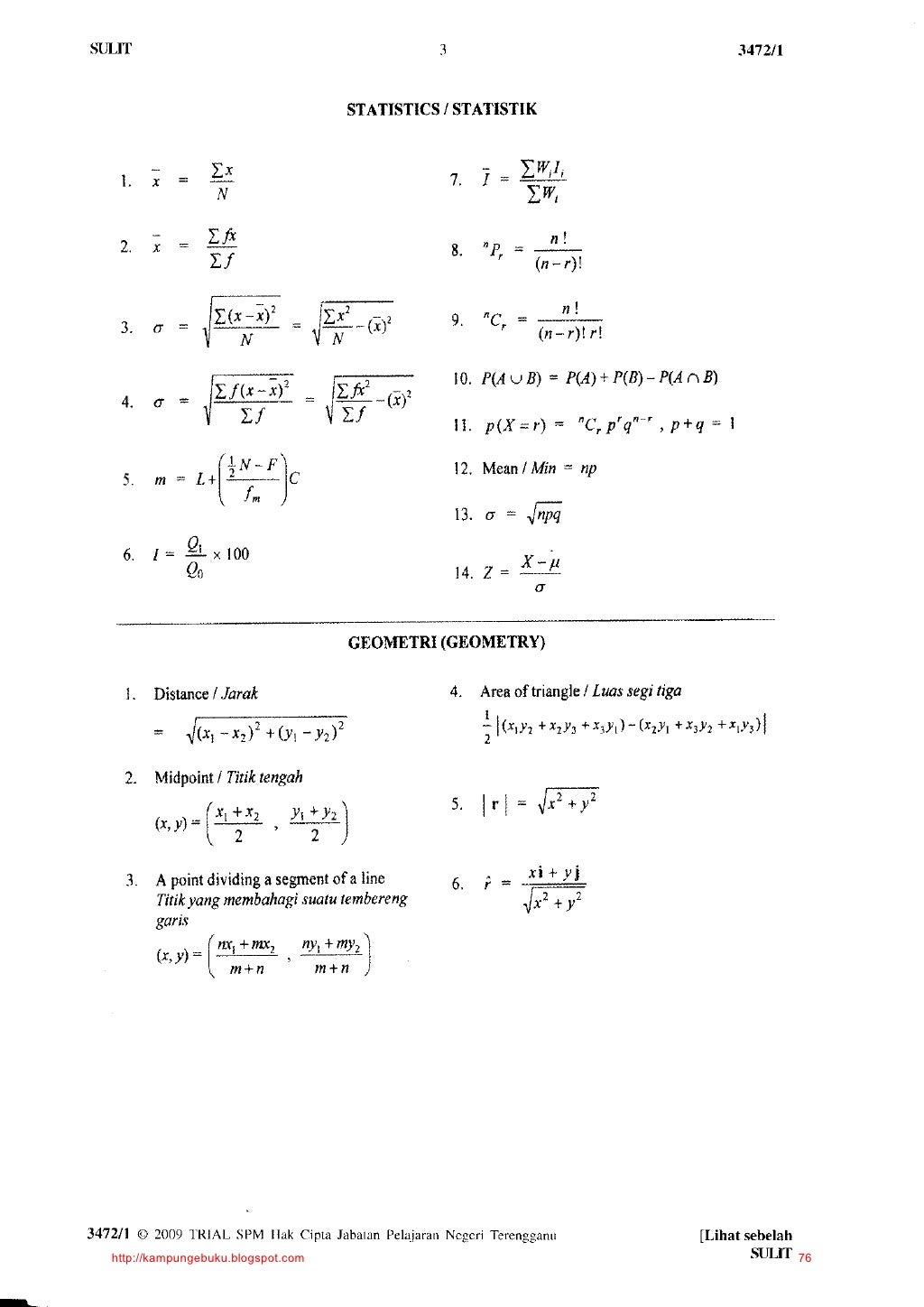 Koleksi soalan addmath kertas1