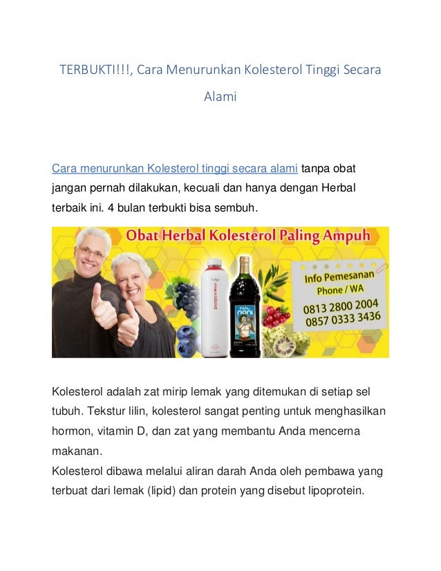 Menurunkan Kolesterol