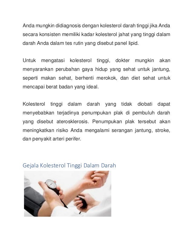 Menurunkan Kolesterol Tinggi