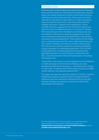 KOL MANAGEMENT | PDF