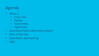 Cisco UCS loves Kubernetes, Docker and OpenStack Kolla | PPTX