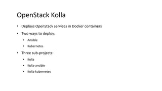 Kolla talk at OpenStack Summit 2017 in Sydney | PPTX