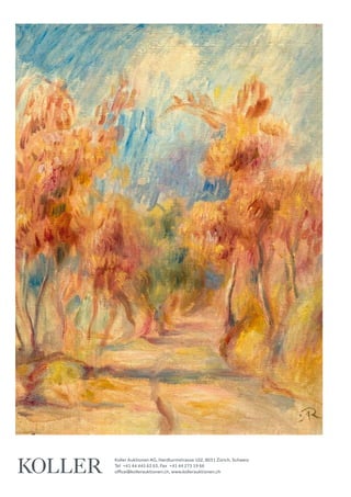 Koller Auktionen AG, Hardturmstrasse 102, 8031 Zürich, Schweiz
Tel +41 44 445 63 63, Fax +41 44 273 19 66 
office@kollerauktionen.ch, www.kollerauktionen.ch
 