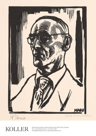 Koller Auktionen AG, Hardturmstrasse 102, 8031 Zürich, Schweiz
Tel +41 44 445 63 63, Fax +41 44 273 19 66 
office@kollerauktionen.ch, www.kollerauktionen.ch
 
