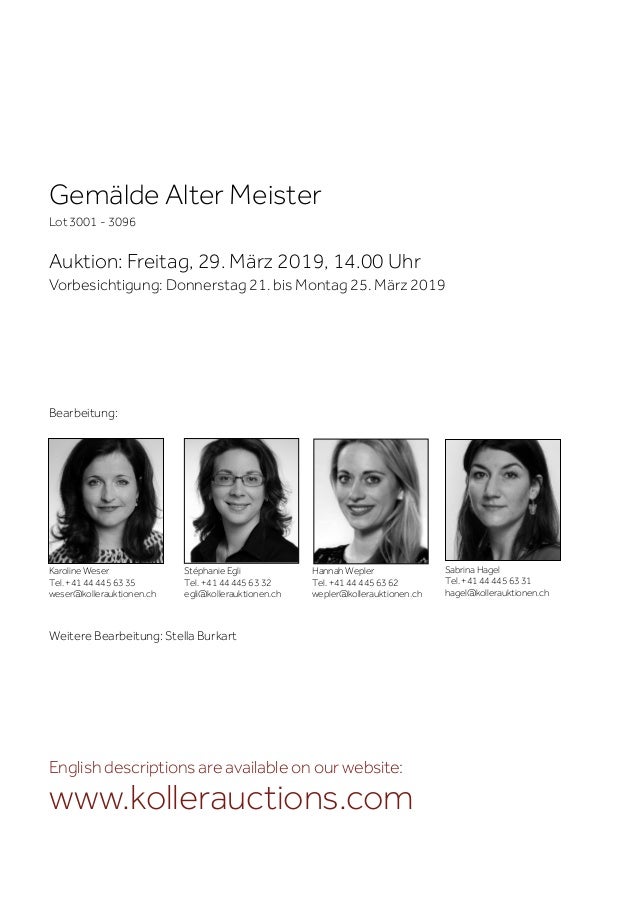 koller gemalde alter meister auktion freitag 29 marz 2019