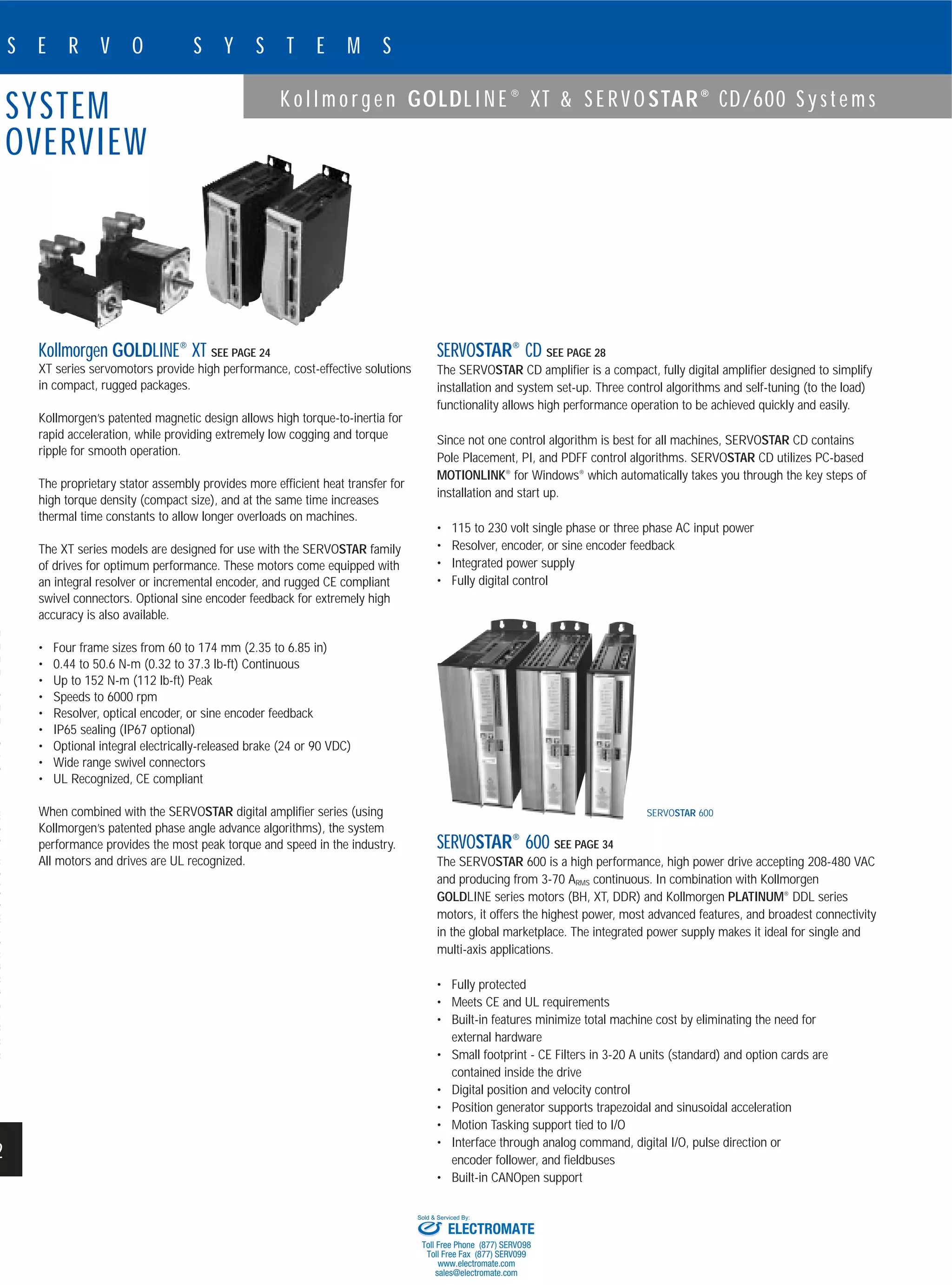 goldline xt_servostar600_catalog PDF