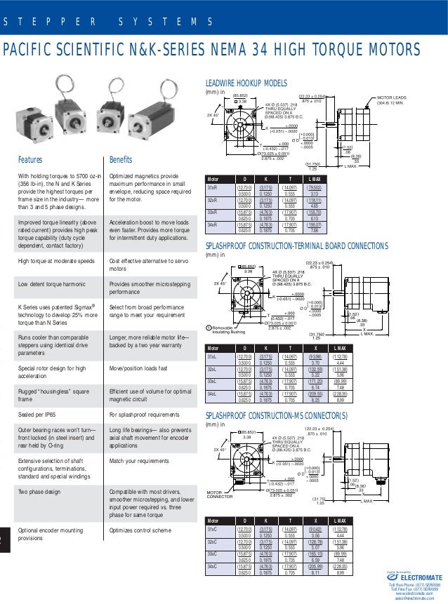 Kollmorgen nema 34 specsheet