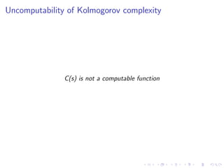 Kolmogorov Complexity, Art, and all that