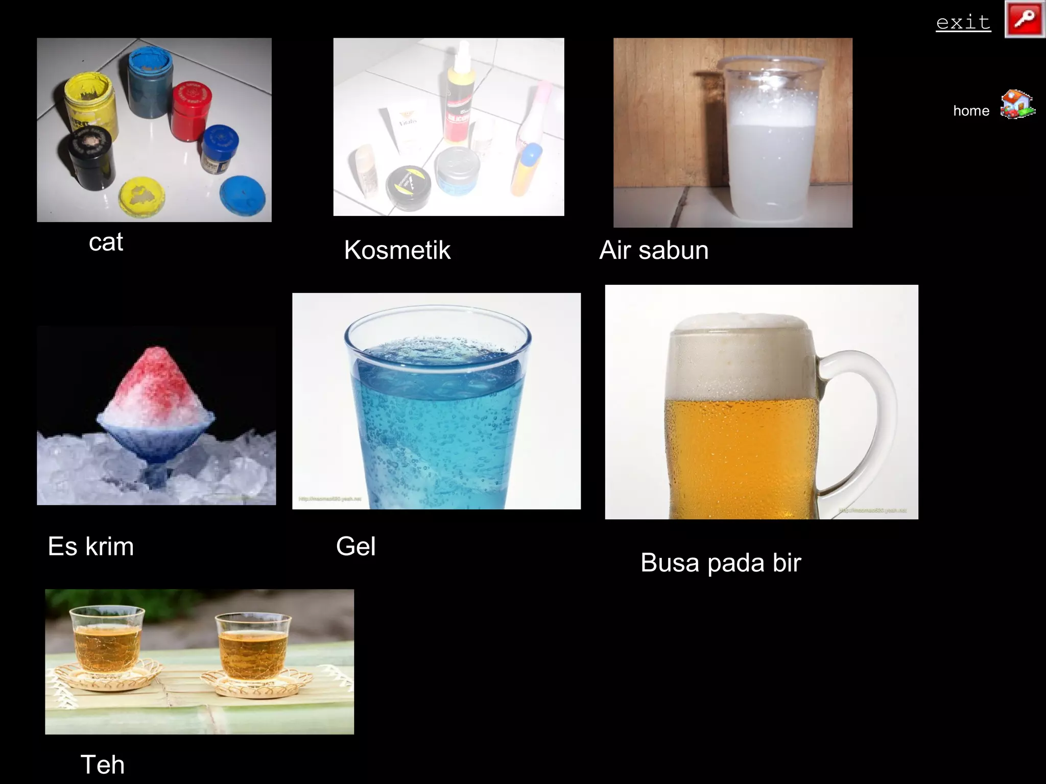 cat Kosmetik Air sabun
Es krim Gel
Busa pada bir
Teh
exit
home
 