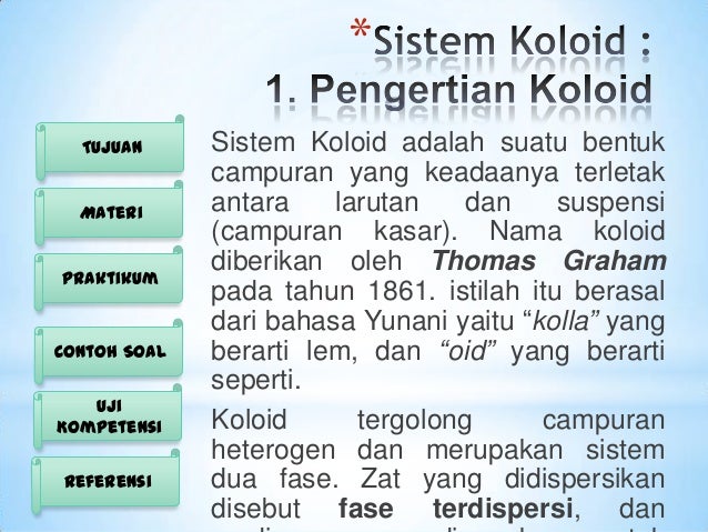 ☀ Contoh penerapan koloid berdasarkan jurnal