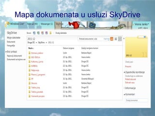 Mapa dokumenata u usluzi SkyDrive