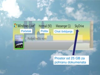 PočetakPoštaChat /brbljanjeProstor od 25 GB za pohranu dokumenata