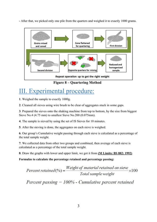 Sieve analysis of fine aggregates student experiment | PDF | Civil ...