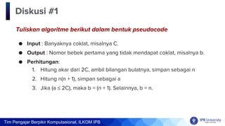 Computational Thinking: Pseudocode | PPT