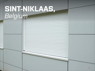 SINT-NIKLAAS, 
Belgium

A school building expanding over time in
the Belgian city of Sint-Niklaas reacts to
the city's demographic development.
KOMA MODULAR | SCHOOL BUILDINGS

←|

21

 