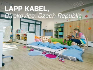 LAPP KABEL, 
Otrokovice, Czech Republic

Thanks to the energy-efficient
company daycare center, moms can
quickly get back to work.
KOMA MODULAR | SCHOOL BUILDINGS

←|

22

 