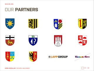 WHO WE ARE

OUR PARTNERS

KOMA MODULAR | SCHOOL BUILDINGS

←|

33

 