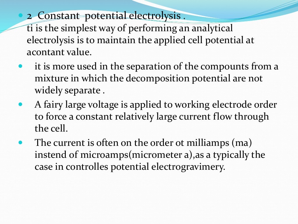 ELECTROGRAVIMETRY