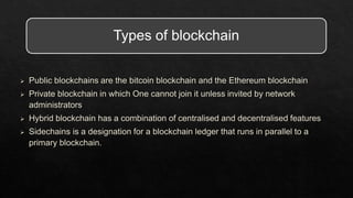 Types of blockchain
 