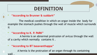 Hernia its types and treatment surgical and preventive .pptx