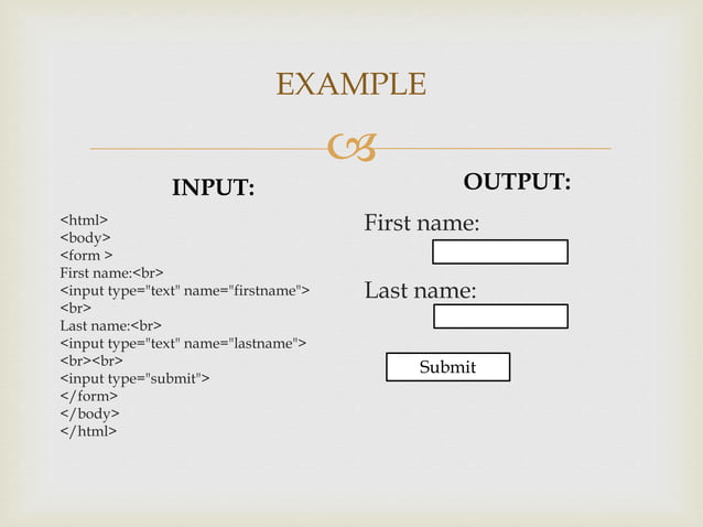 HTML Form | PPT