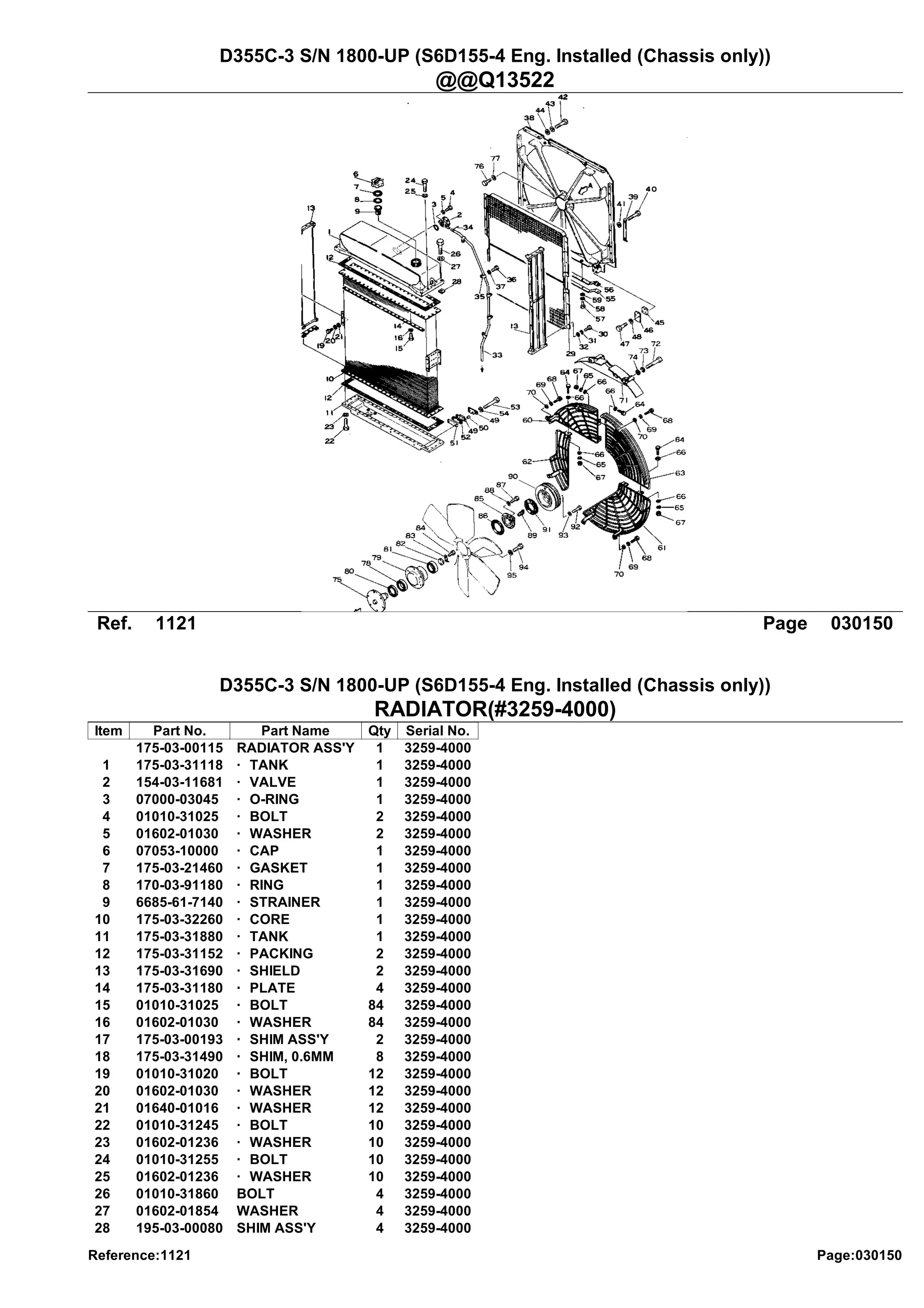 Komatsu D355C-3 Pipe Layer Parts Catalogue Manual - SN 1800 AND UP.pdf