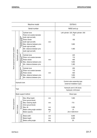 Komatsu d375 a 5 dozer bulldozer service repair manual (sn 18052 and up ...