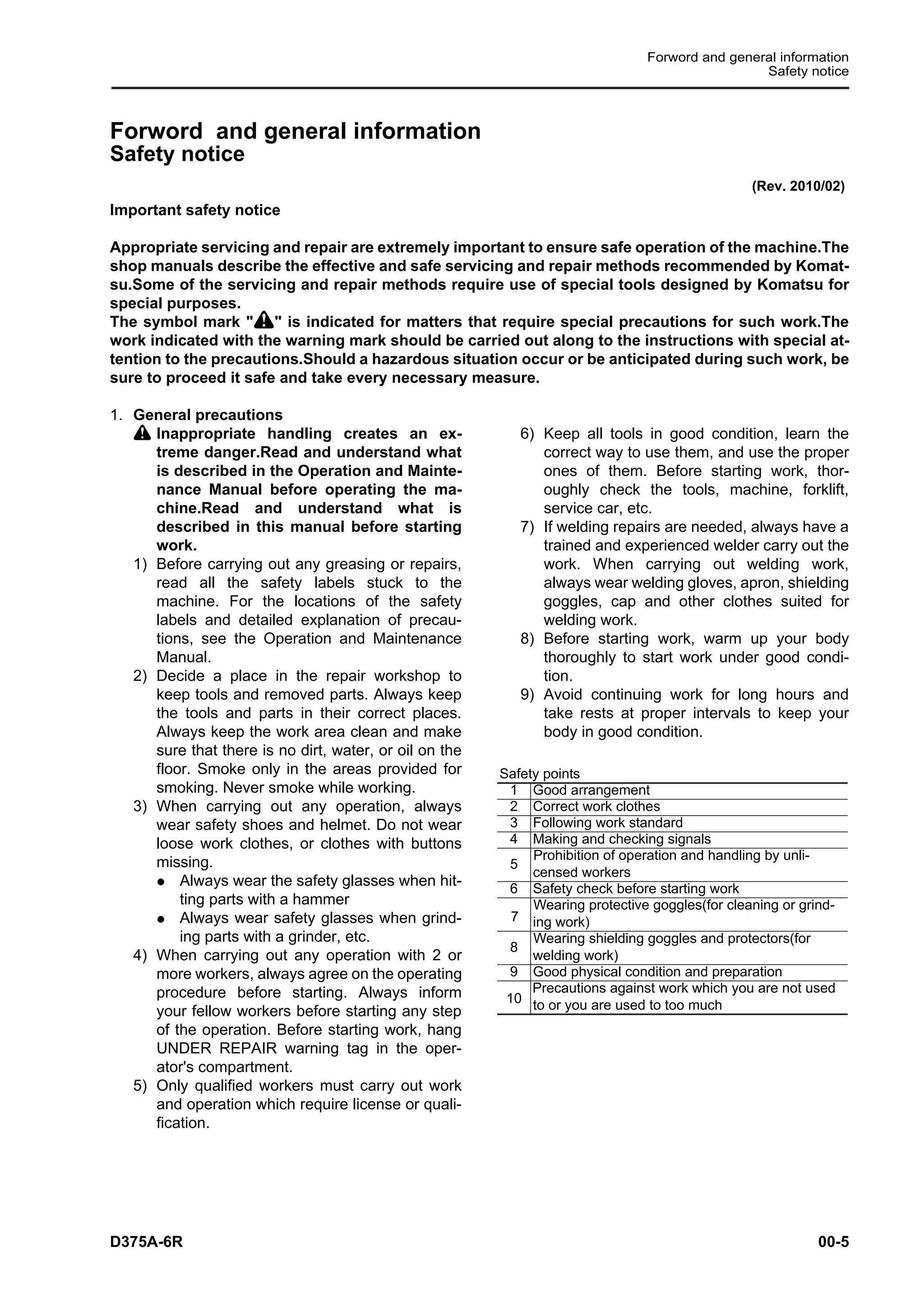Komatsu d375 a 6r dozer bulldozer service repair manual sn 65001 and up ...