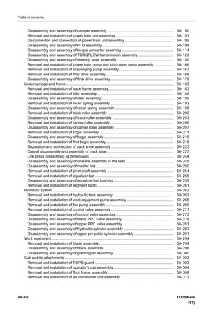 Komatsu d375 a 6r dozer bulldozer service repair manual sn 65001 and up ...