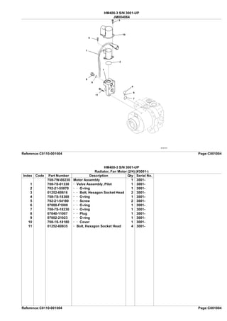 Komatsu hm400 3 articulated dump truck parts catalogue manual - sn3001 ...