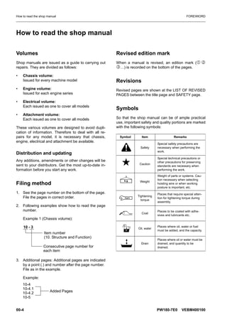Komatsu pw180 7 e0 hydraulic excavator service repair manual (sn h55051 ...