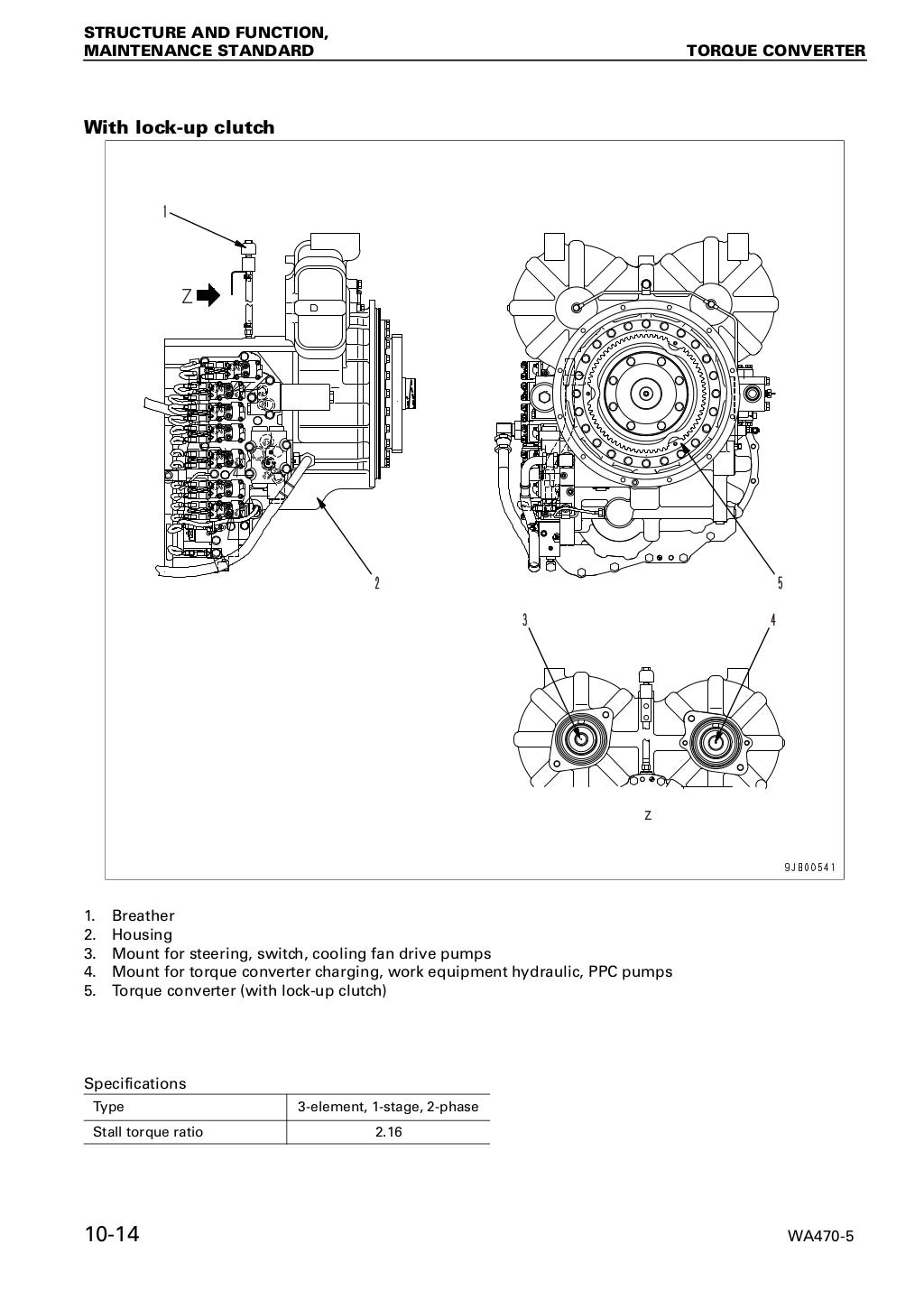 Komatsu wa480 5 wheel loader service repair manual sn：80001 and up