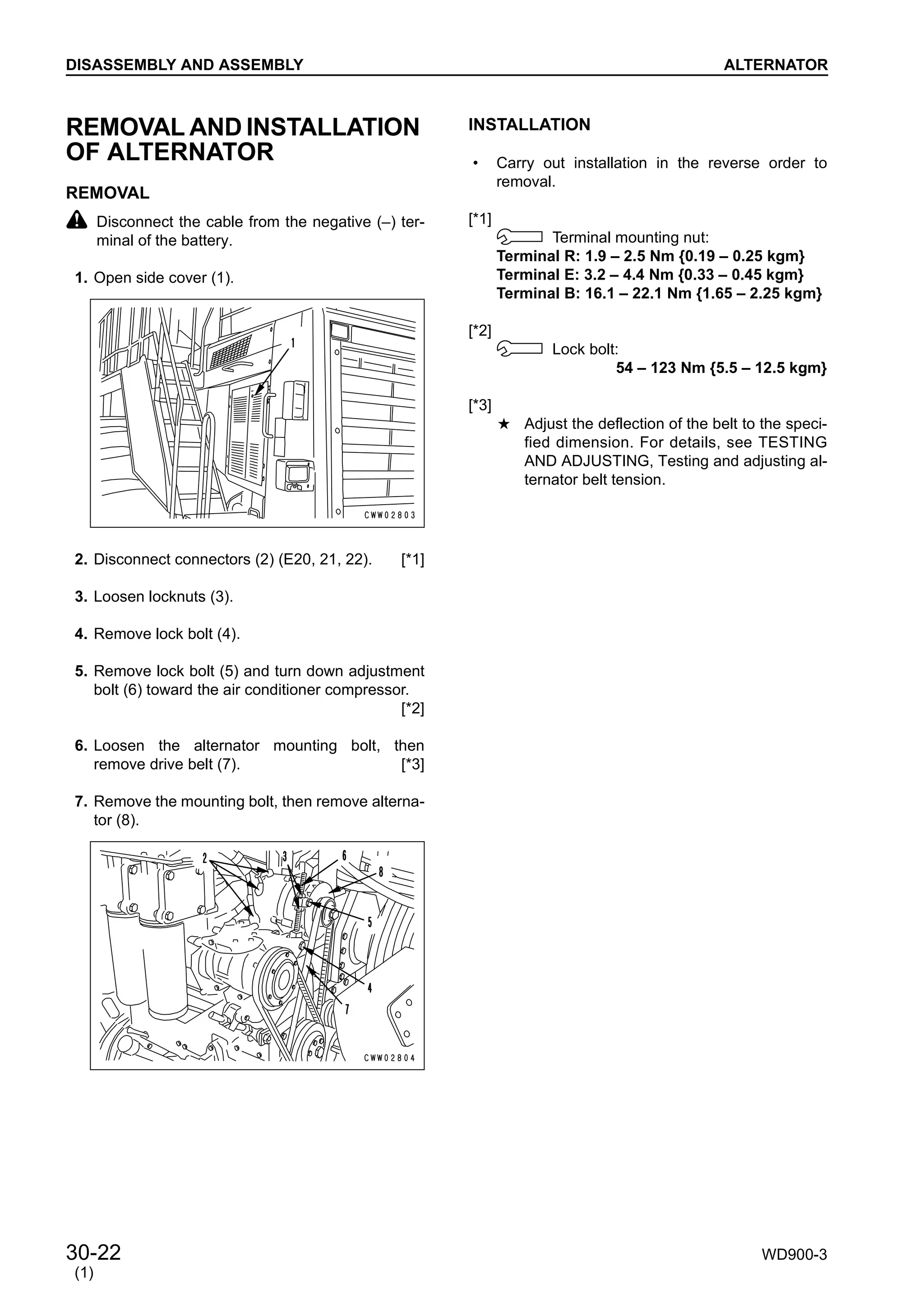 Komatsu wd900 3 wheel dozer service repair manual (sn 50001 and up)