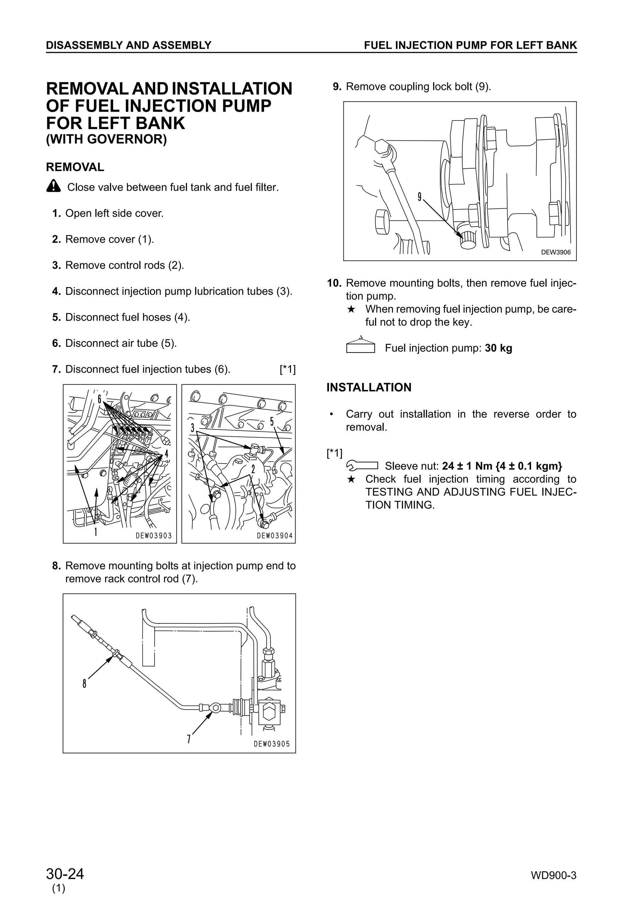 Komatsu wd900 3 wheel dozer service repair manual (sn 50001 and up)