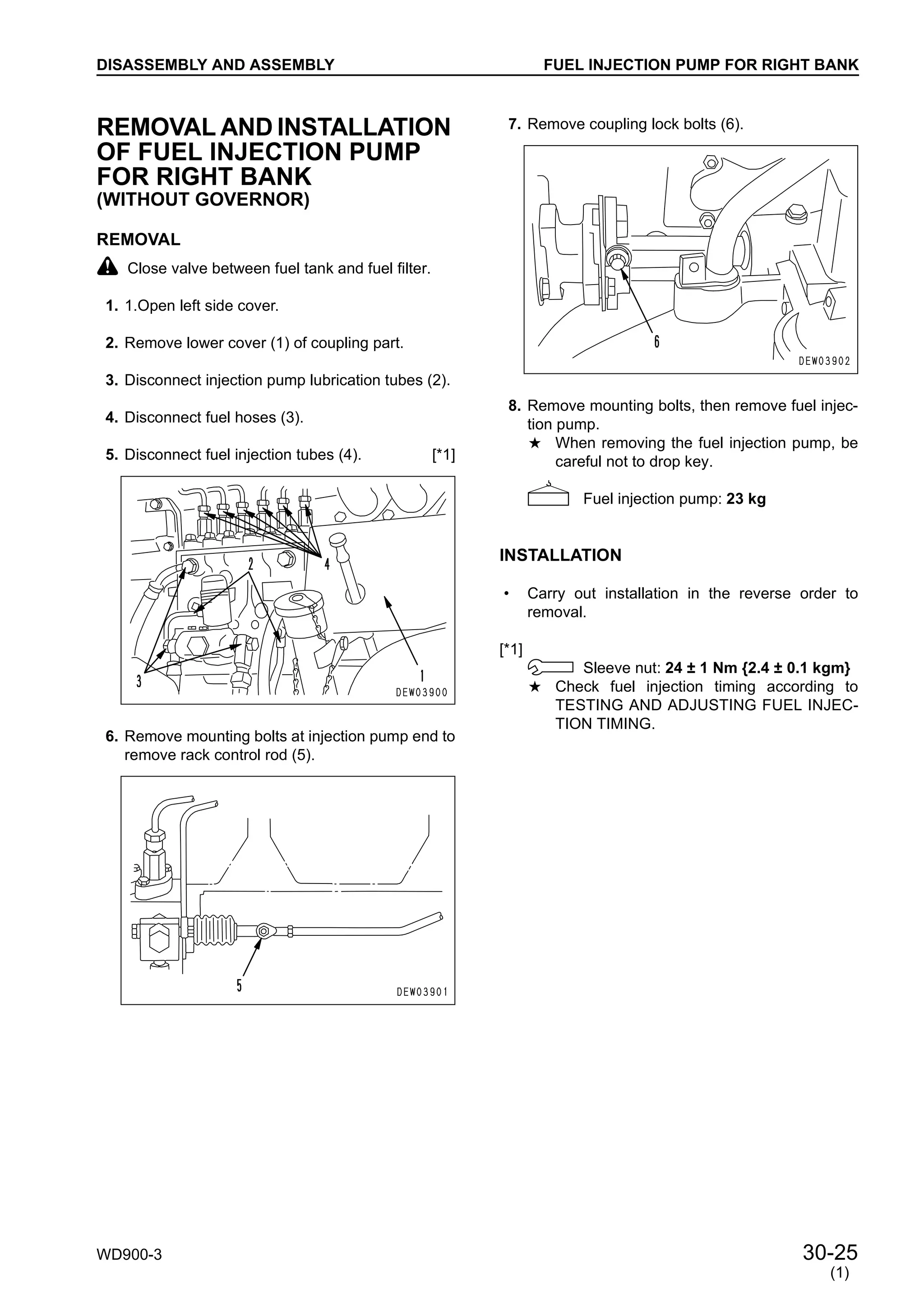 Komatsu wd900 3 wheel dozer service repair manual (sn 50001 and up)