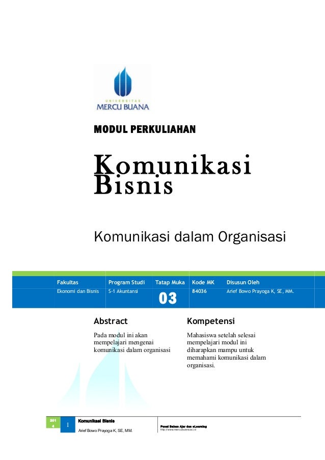 Komunikasi Bisnis Bab Iii