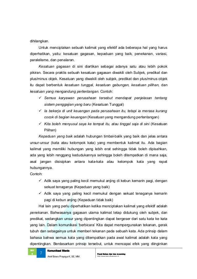 Komunikasi Bisnis Bab V