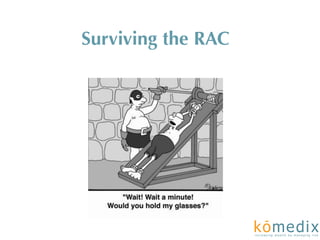 Surviving the RAC




                     -
                    kome di x
                    increasing wealt h by managing risk
 