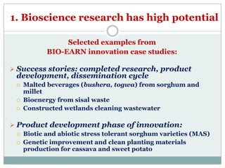Prospects for bioresources innovations development in eastern Africa