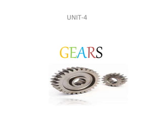 GEARS
UNIT-4
 