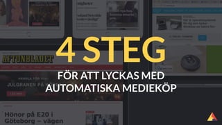 FÖR ATT LYCKAS MED
AUTOMATISKA MEDIEKÖP
4 STEG
 