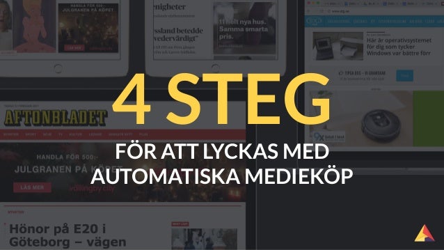 FÖR ATT LYCKAS MED
AUTOMATISKA MEDIEKÖP
4 STEG
 