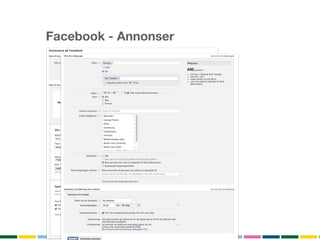 Facebook - Annonser
 
