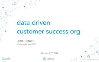 © 2018 Komiko Limited
October 23rd, 2018
data driven
customer success org
Ami Heitner
Co-founder and COO
 