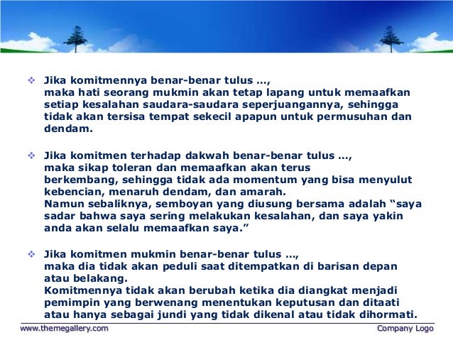 Komitmen dalam berorganisasi
