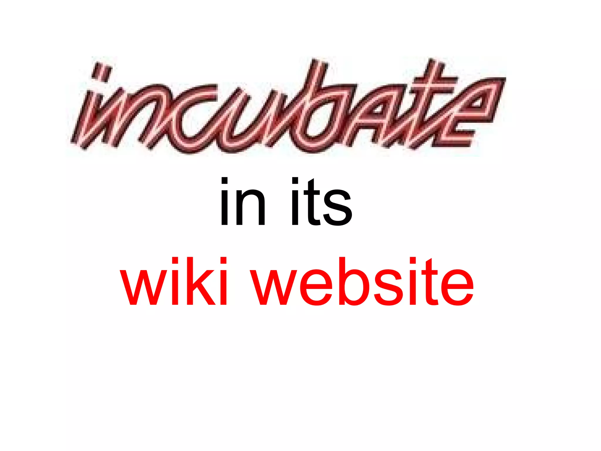in its wiki website 