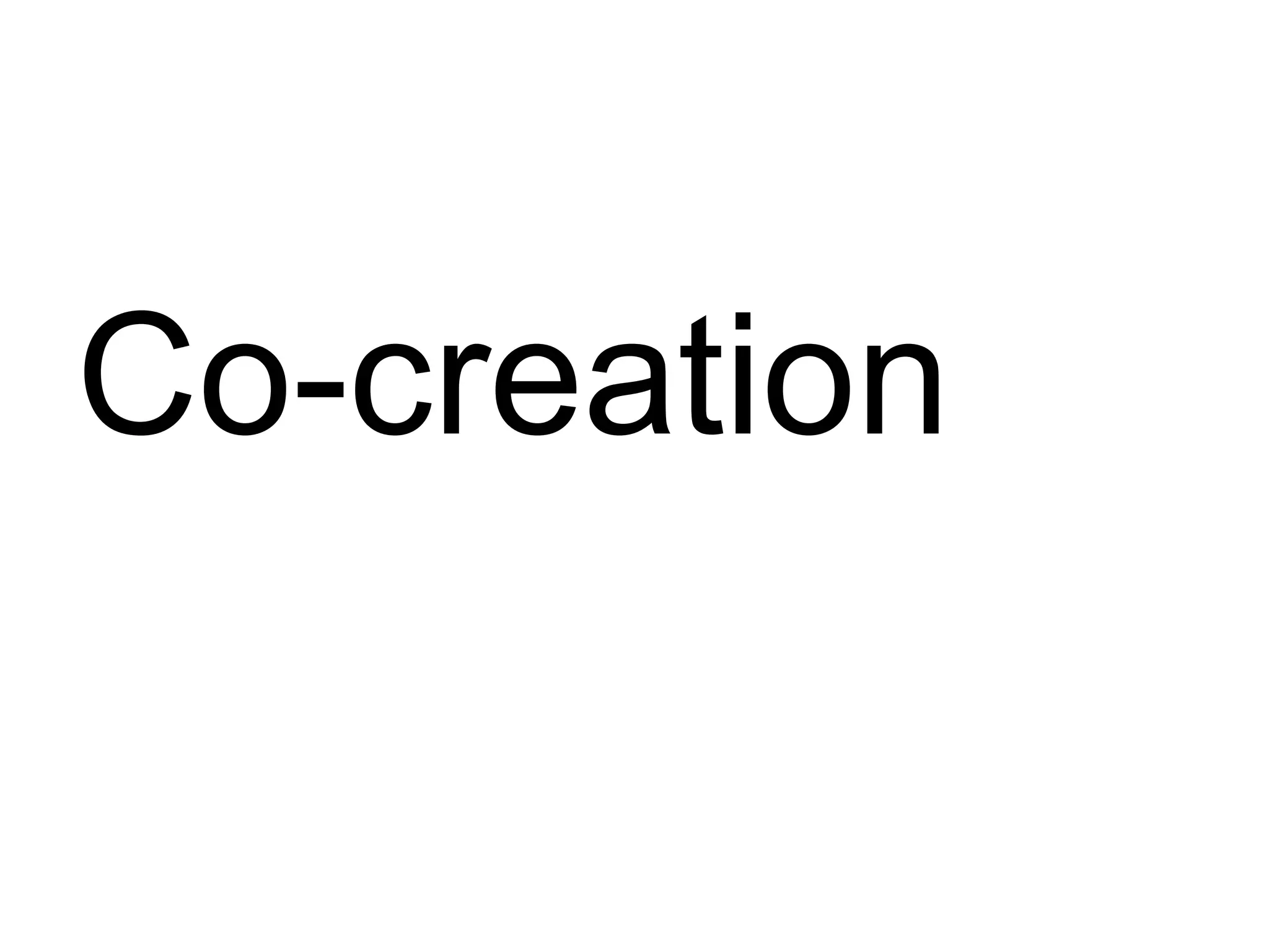 Co-creation 