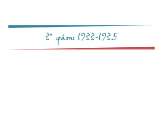 3η φάση: 1933-1935
 