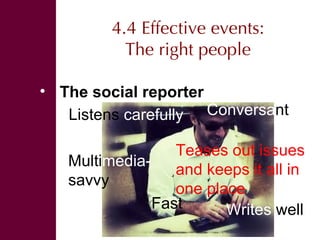 Organizing effective events and conversations 